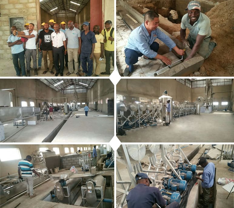 尼日利亚200吨每天输入impianto di lavorazione dell'amido di manioca